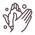 Washing hands icon.